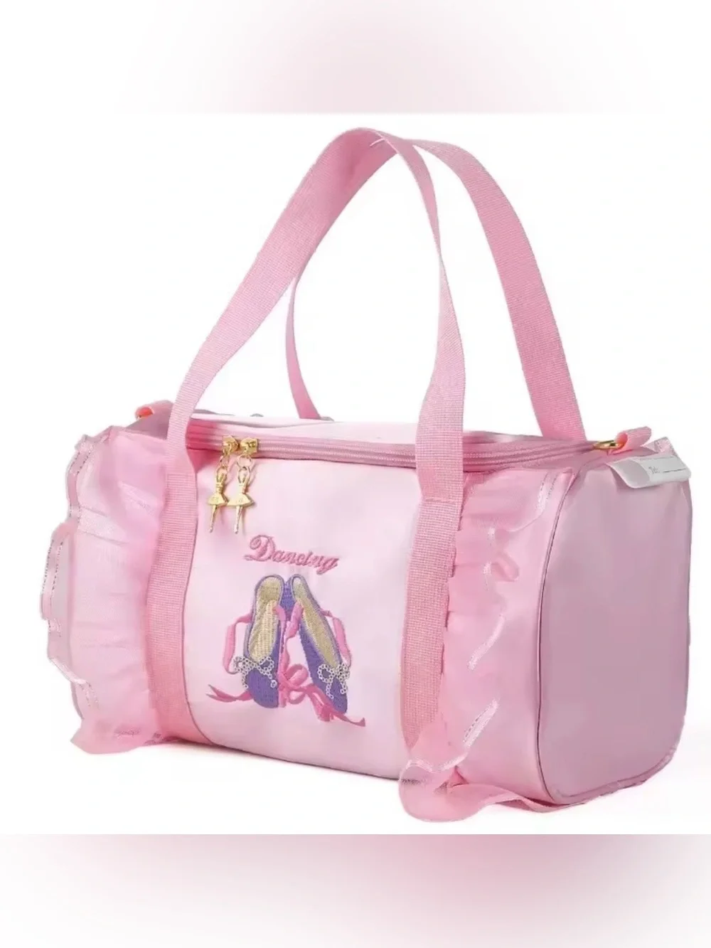 Girls Ballet Dance Bag Pink Lace Duffel Ballerina Tote NWT 🎀